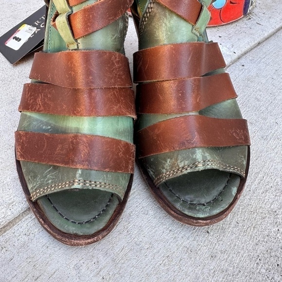 LIBERTY black turquoise black zippered heel - Picture 3 of 7